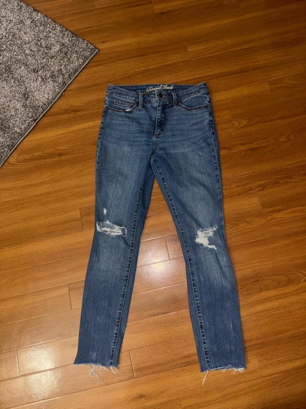 Universal Thread Women's Distressed Blue Skinny Jeans